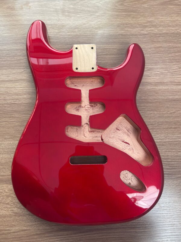 American Alder Electric Guitar Body Burgundy Stratocaster 60s SSS